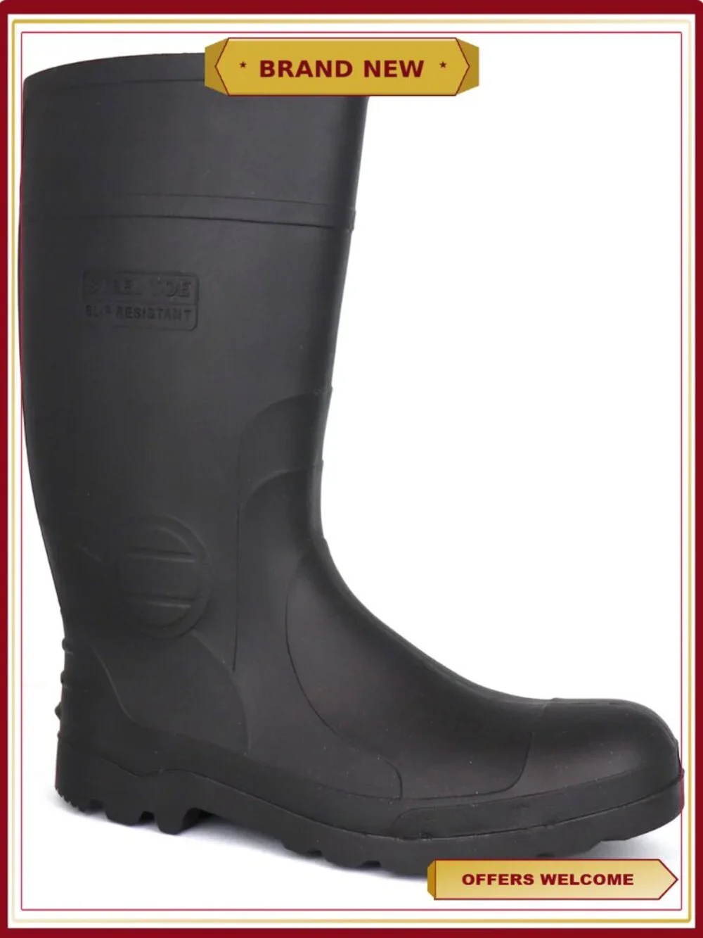 Steel Toe Safety Boots Slip Resistant Work Boots Comfort Insole